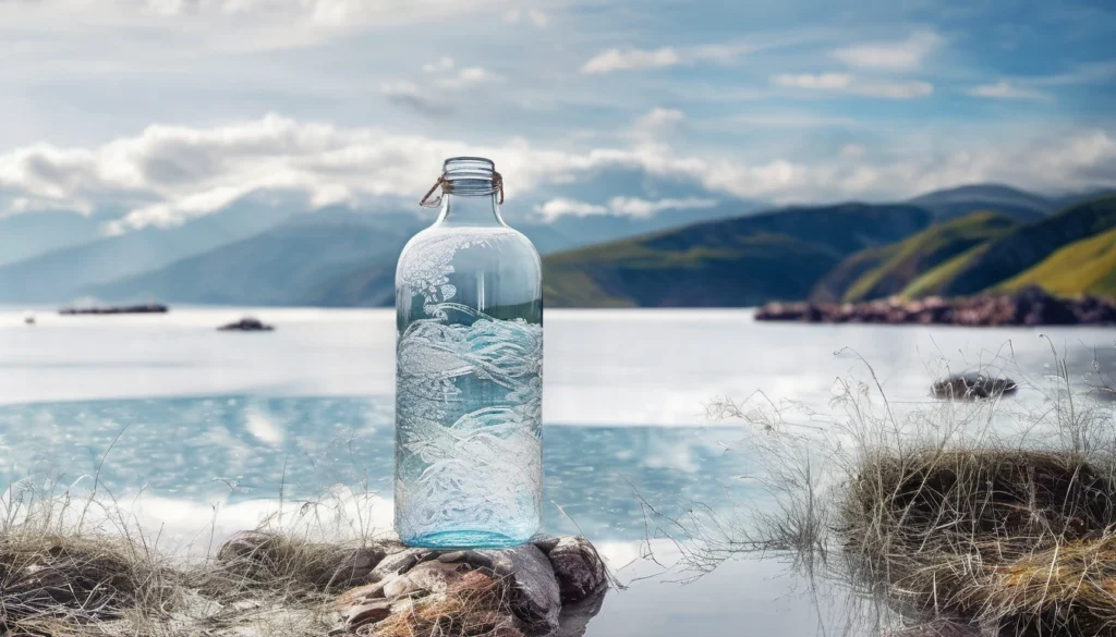 glass water bottle 